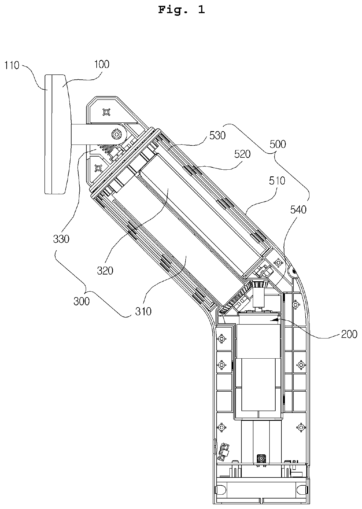 Display mounting device for posture correction, and display mounting control system using same