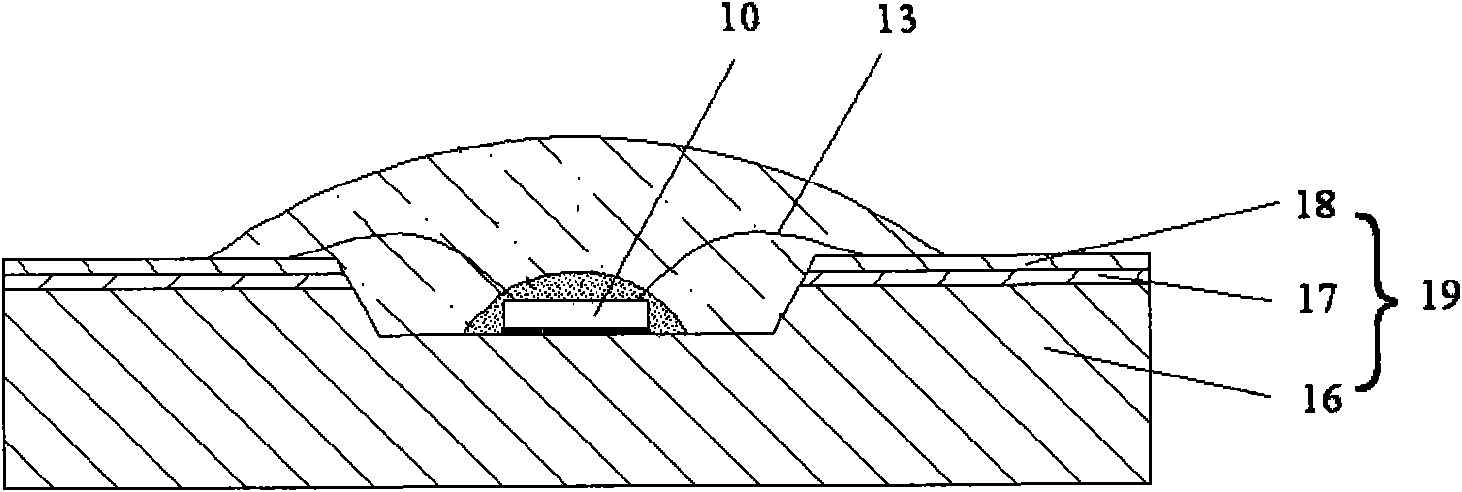 Encapsulating method and encapsulating module for LED chip