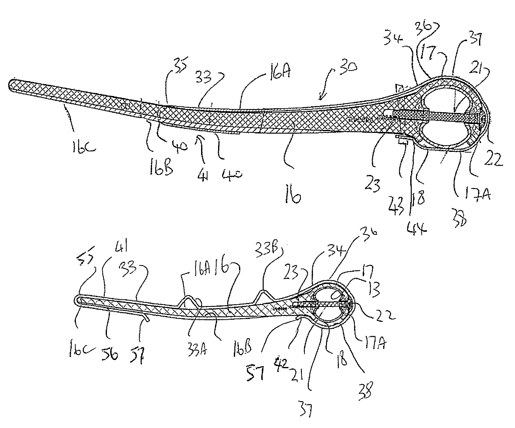 Extruded bat for the reel of a crop harvesting header