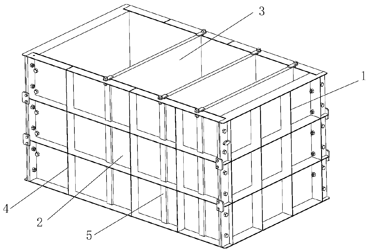 Structural plane shear strength size effect sample mold manufacturing method based on large number decomposition algorithm