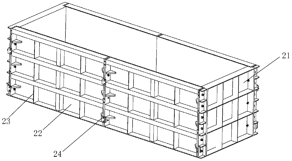 Structural plane shear strength size effect sample mold manufacturing method based on large number decomposition algorithm