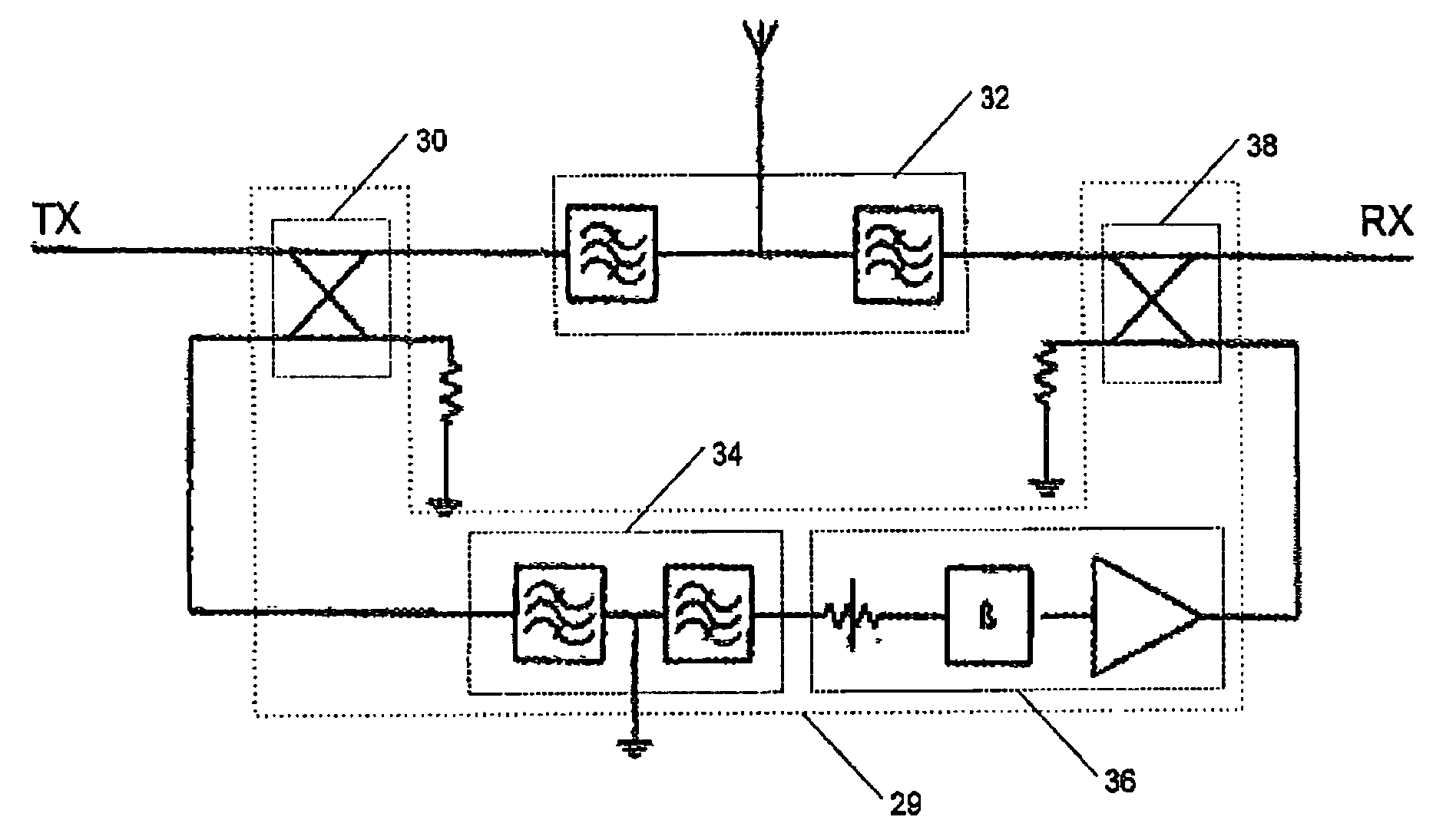 Balanced active and passive duplexers