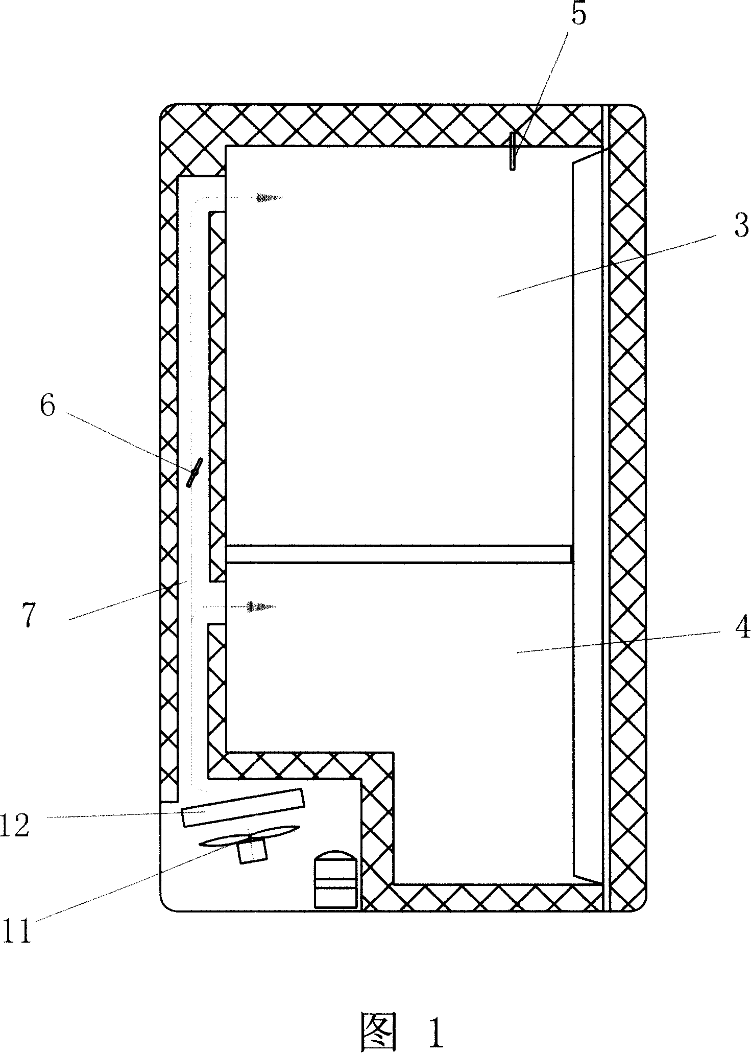 Air quantity-adjustable refrigerator ventiduct