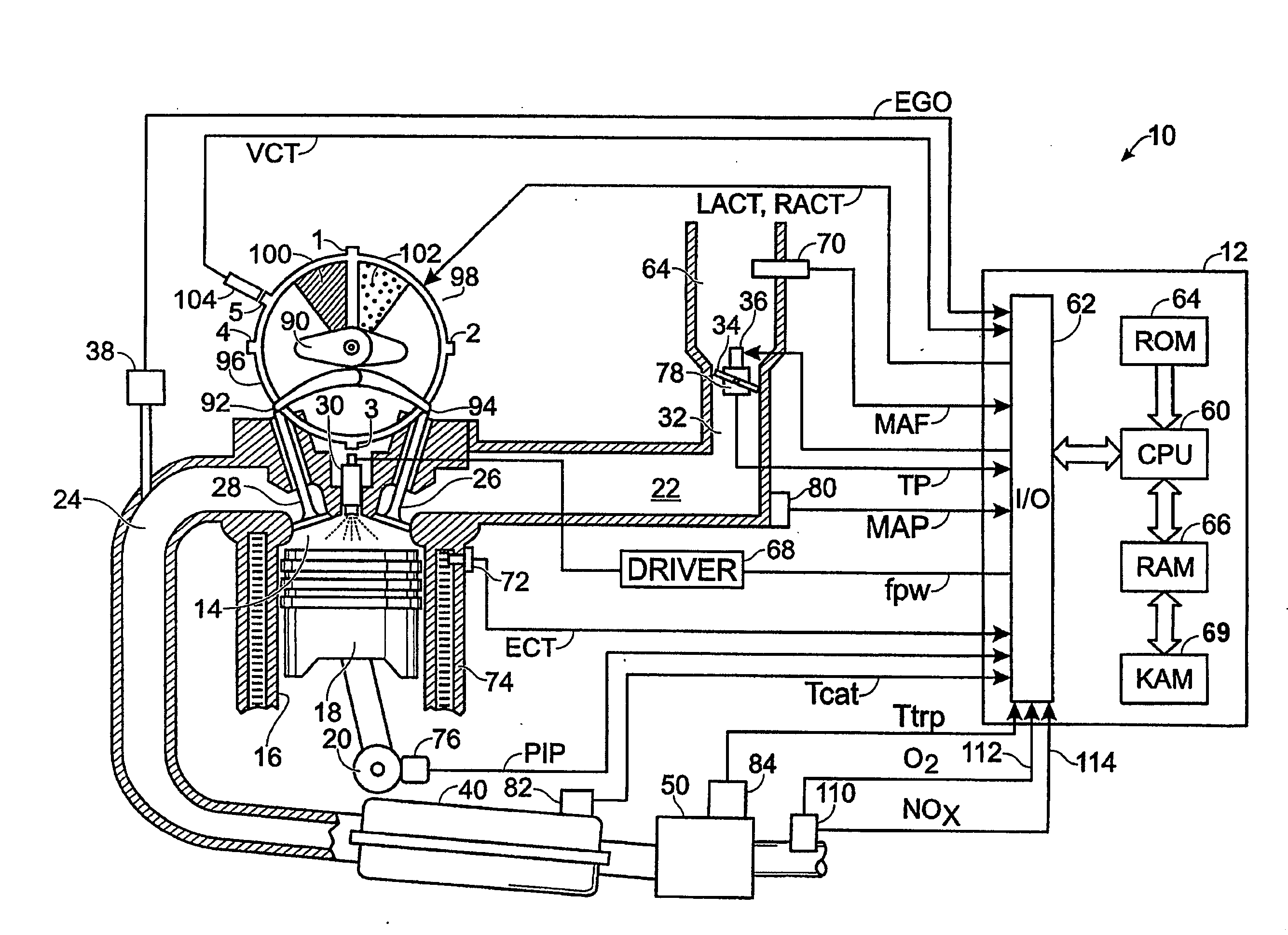 System and method for reducing NOx emissions in an apparatus having a diesel engine