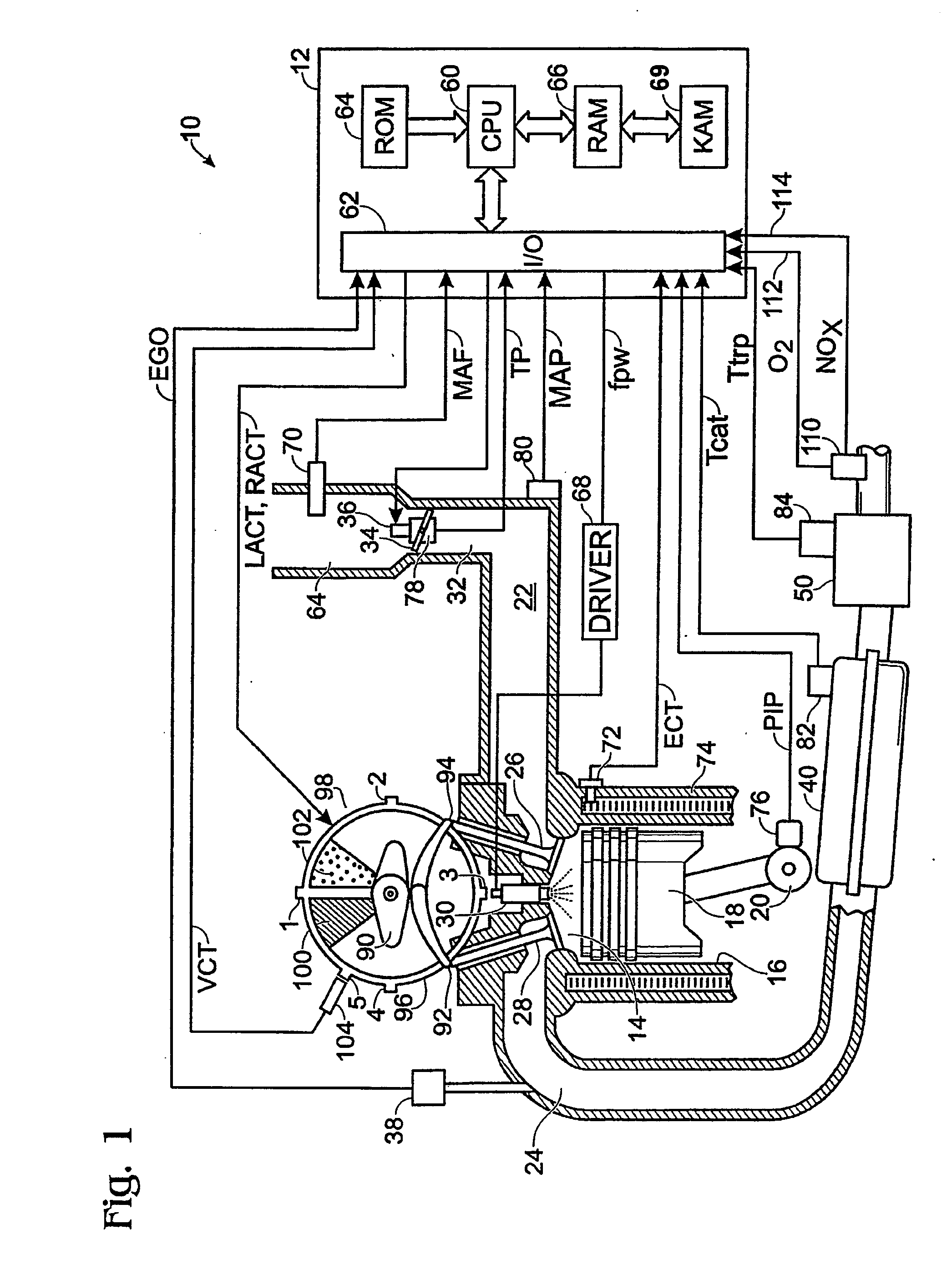 System and method for reducing NOx emissions in an apparatus having a diesel engine