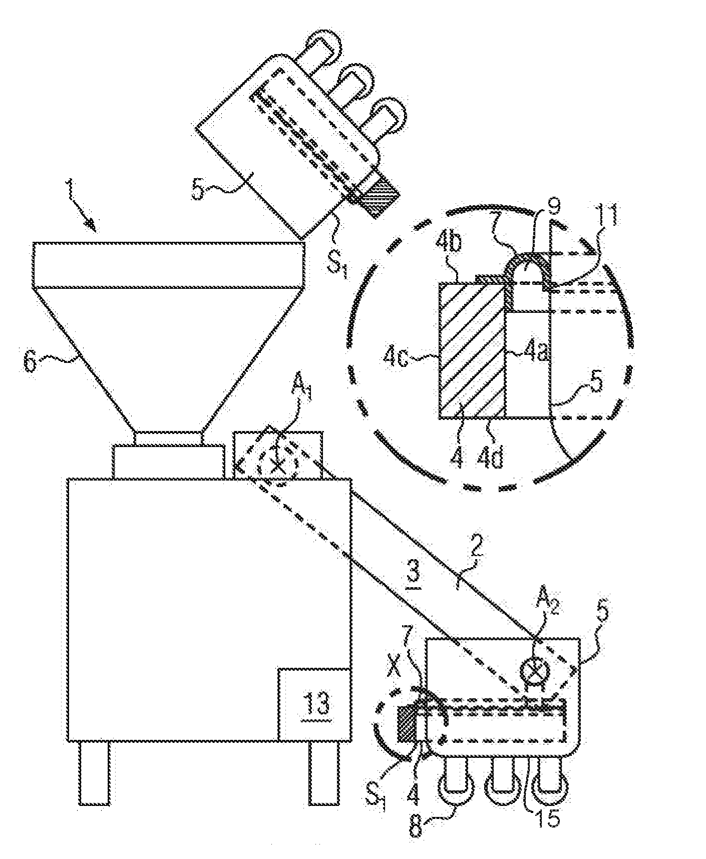 Receiving basket for a lifting device as well as method for feeding a food processing machine