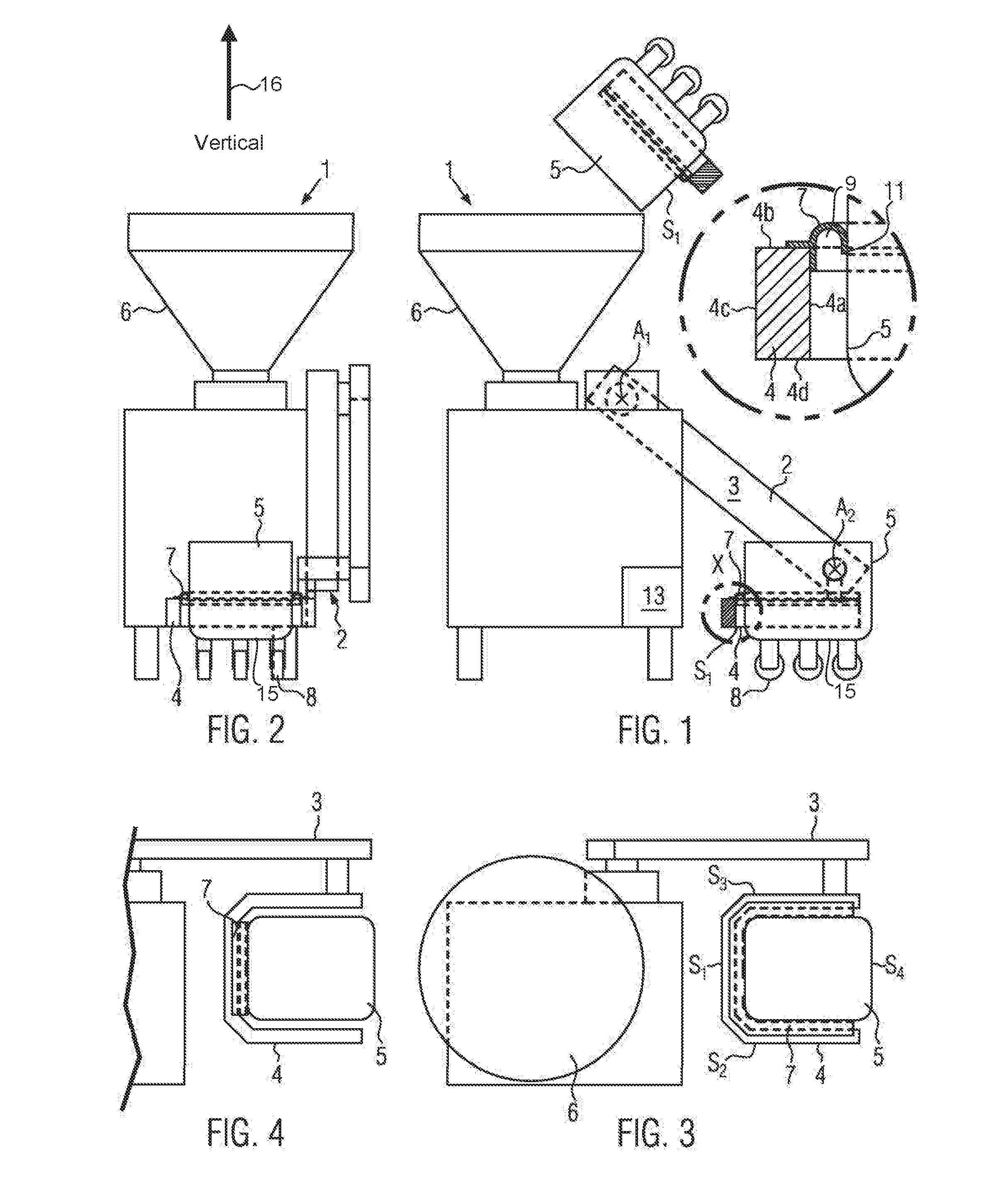 Receiving basket for a lifting device as well as method for feeding a food processing machine