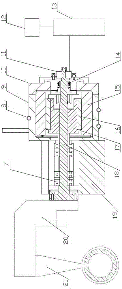 Driving device for swinging grinding head