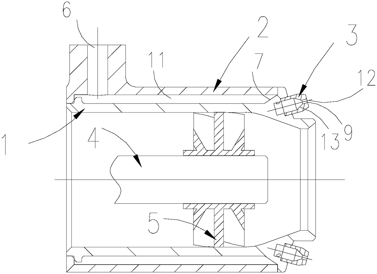 Multi-point jetting device for reinforcing atomization