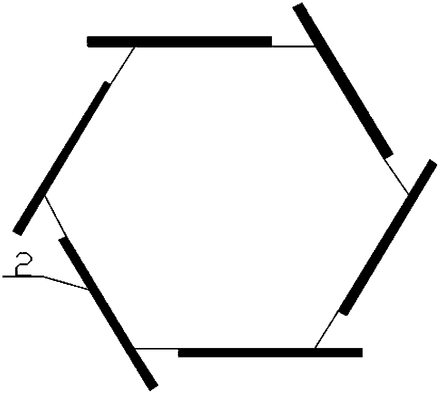 A six-sided fire whirlwind experimental device