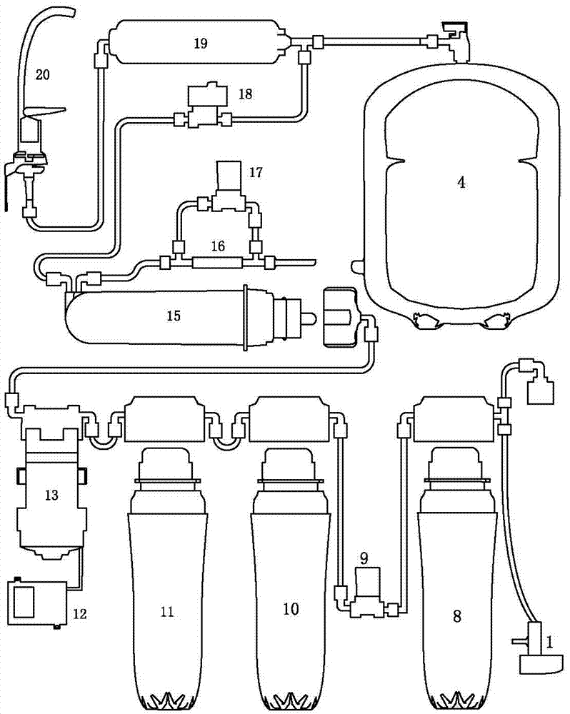 Strong-pulse micro-wastewater emission and purification system