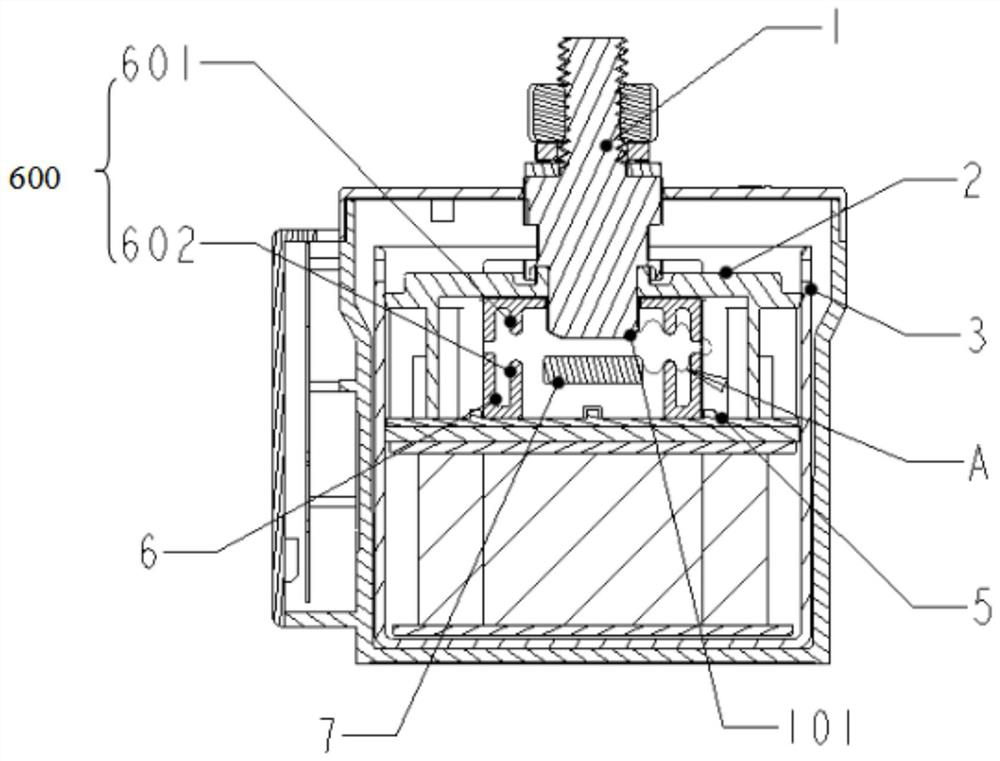 Arc extinguishing structure of direct-current contactor