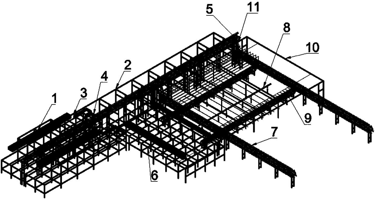 Double-layer steel bar mesh machining device