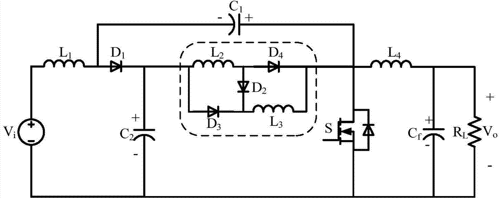 Switched inductance quasi-Z source DC-DC converter circuit