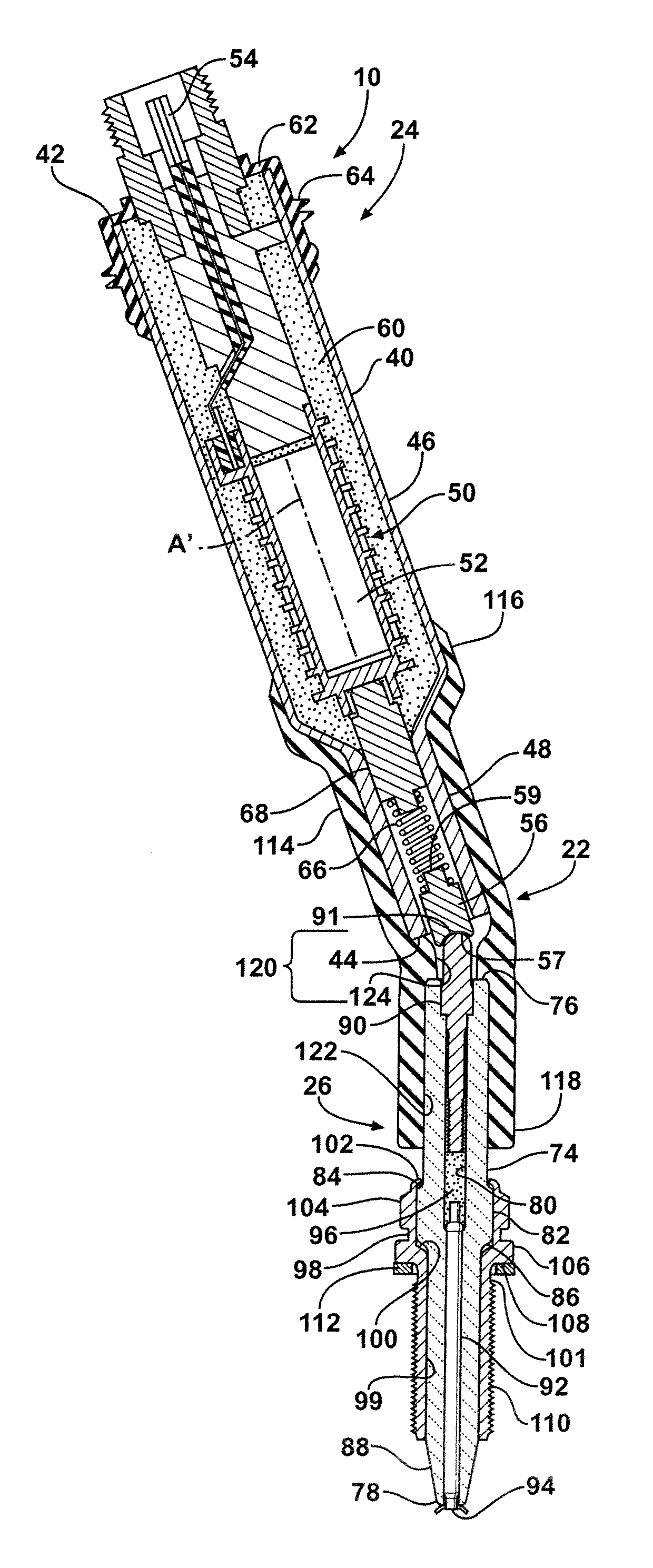 Flexible ignitor assembly for air/fuel mixture and method of construction thereof