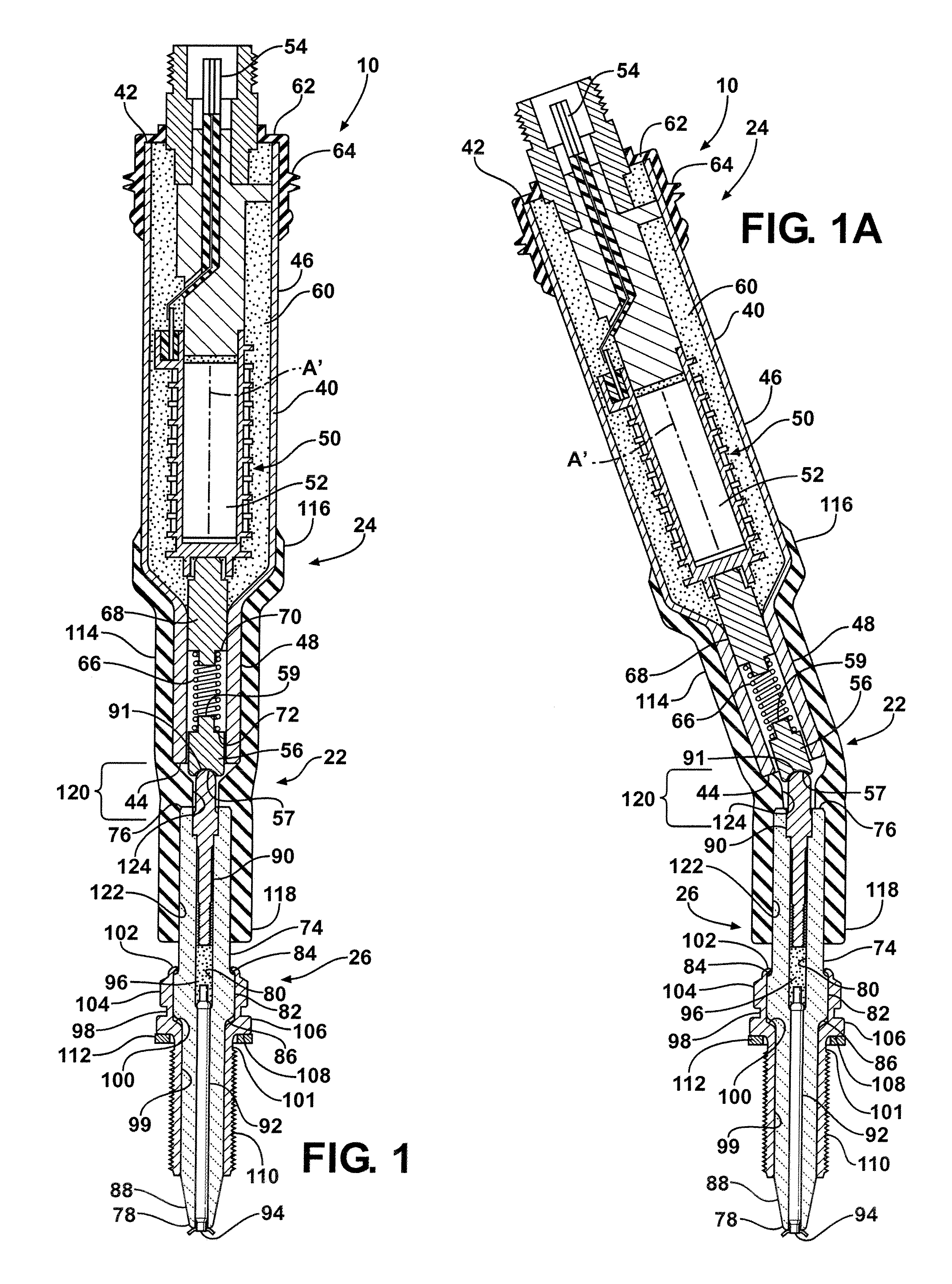 Flexible ignitor assembly for air/fuel mixture and method of construction thereof