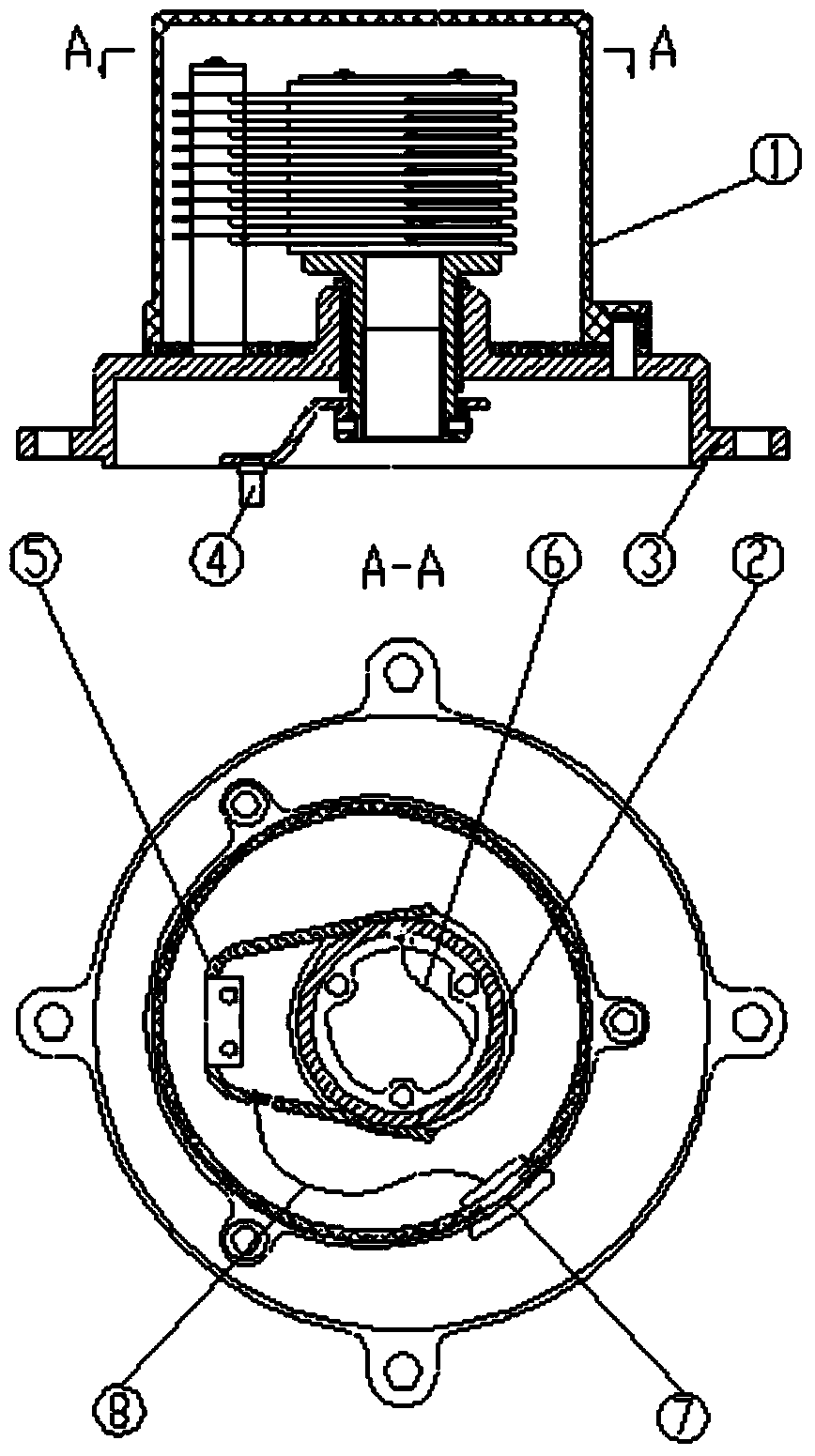 Rotating region detection device, system and detection method