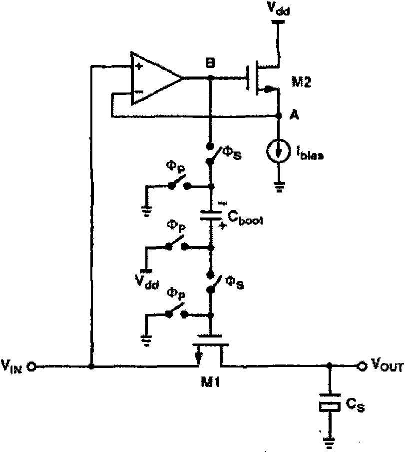 Dual bootstrap and voltage compensation technology-based A/D converter sampling switch