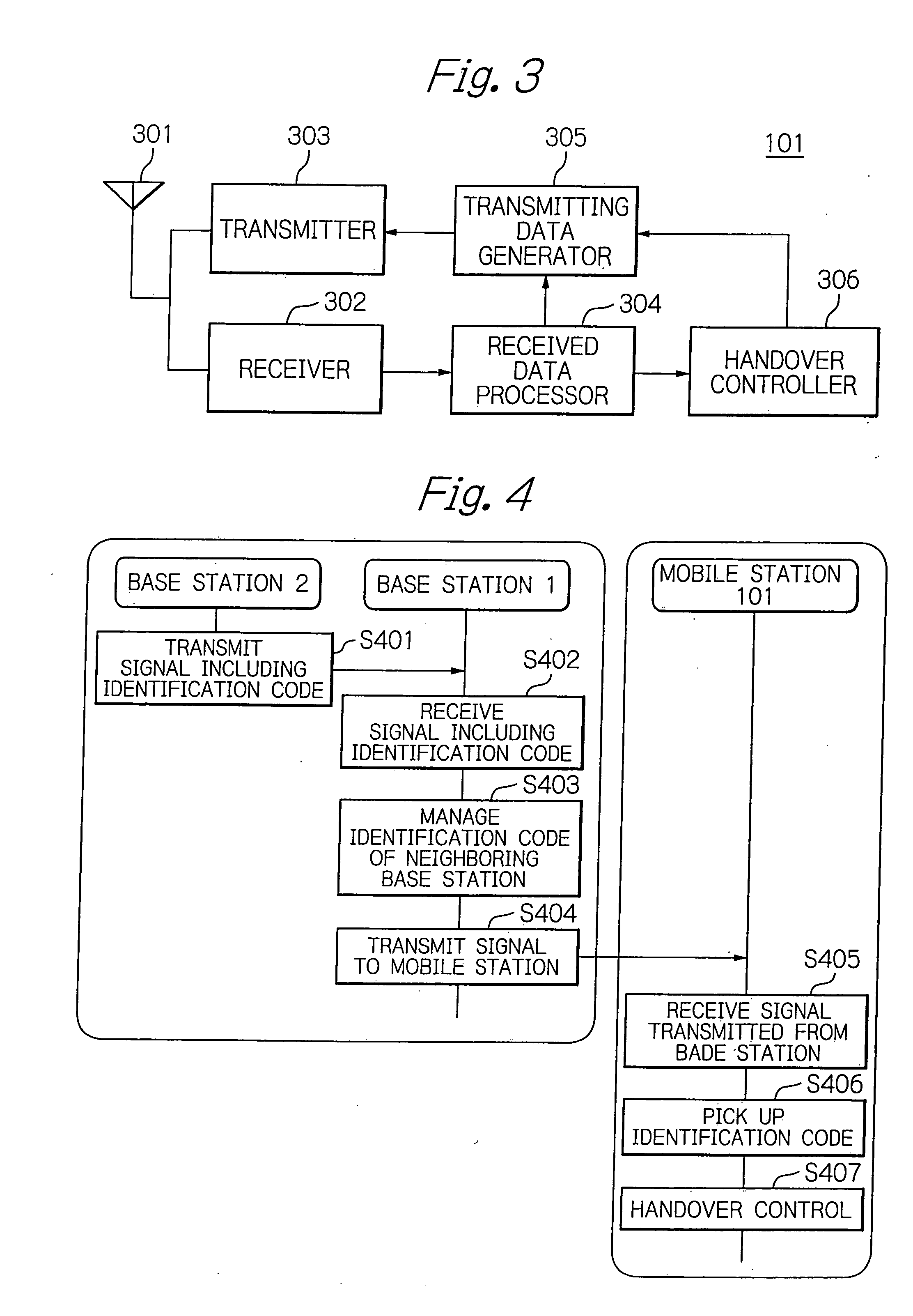 Handover control between base stations in a multi-hop mobile communication network