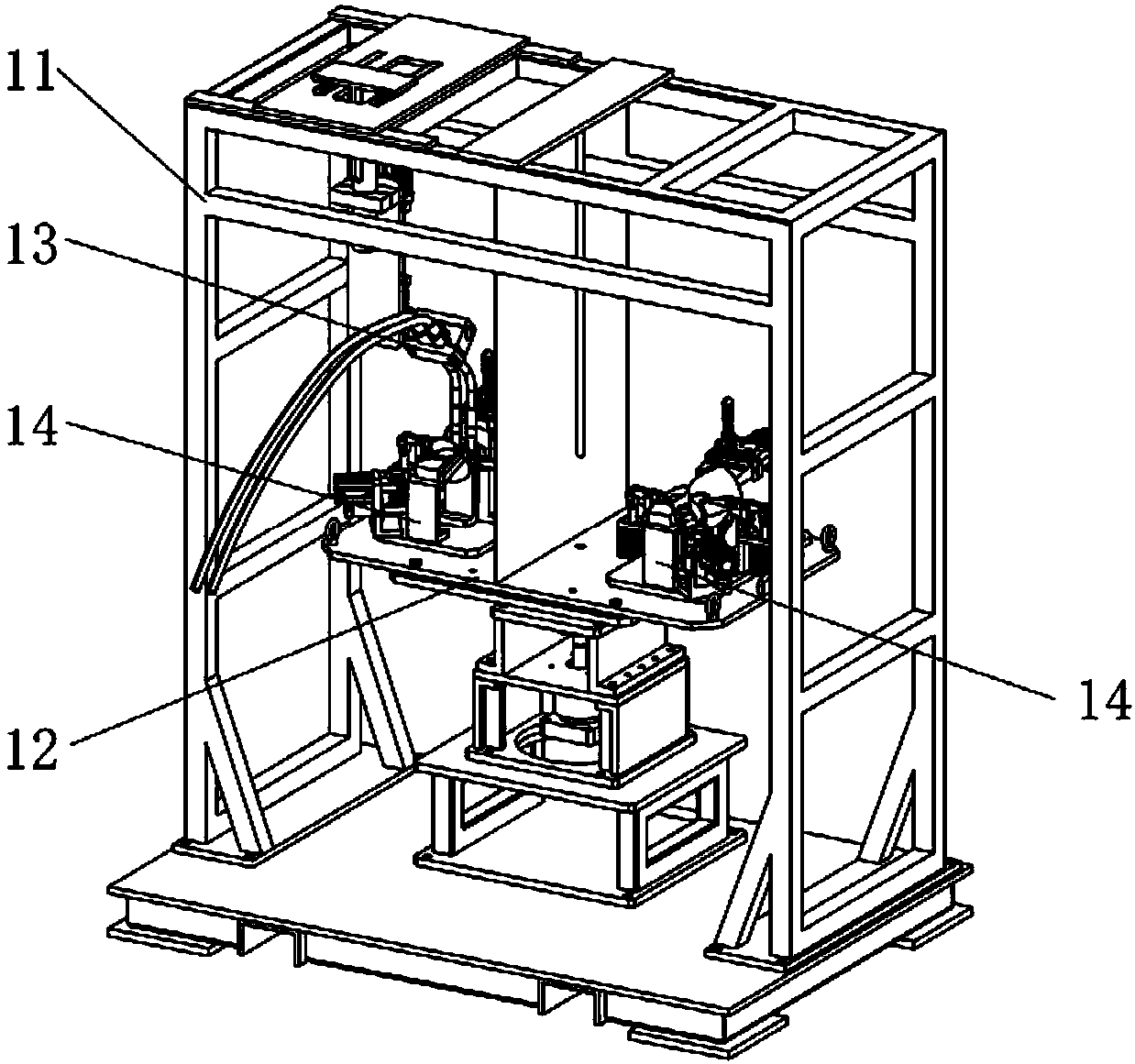 Automobile elbow welding device