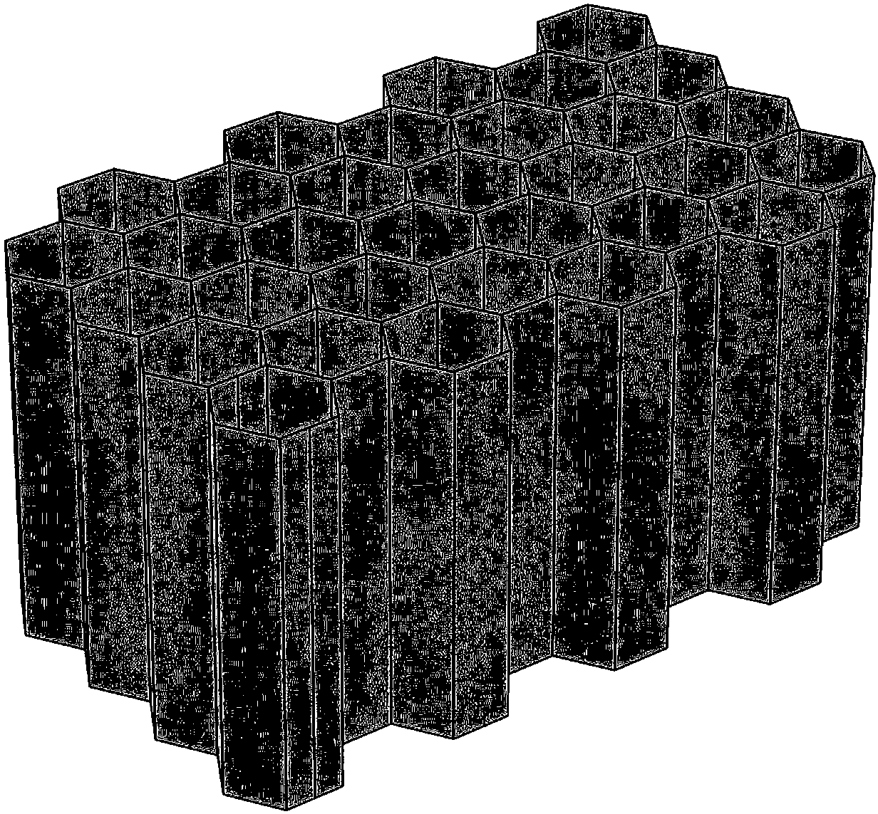 Stacked battery pack based on honeycomb structure