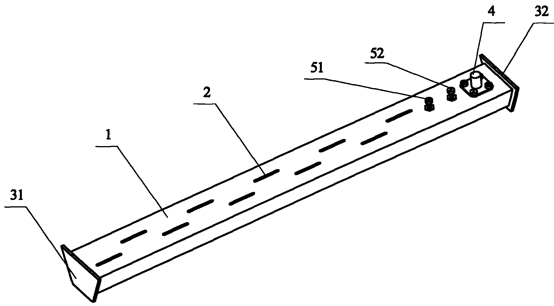 Trapezoidal waveguide slot array antenna unit