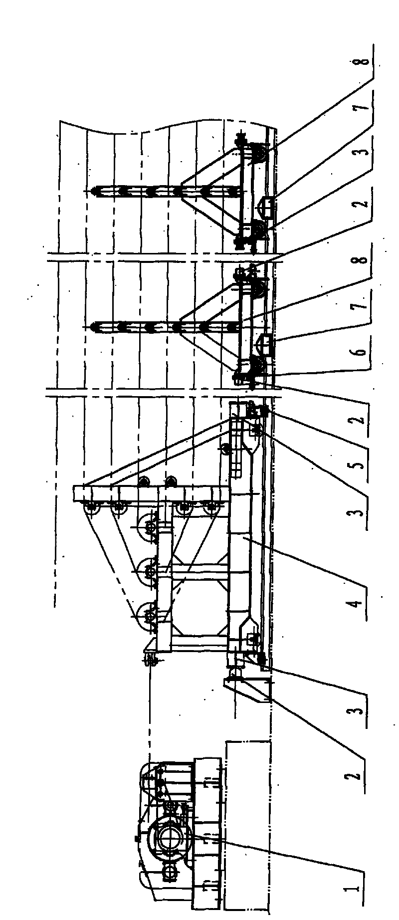 Trailer type horizontal loop