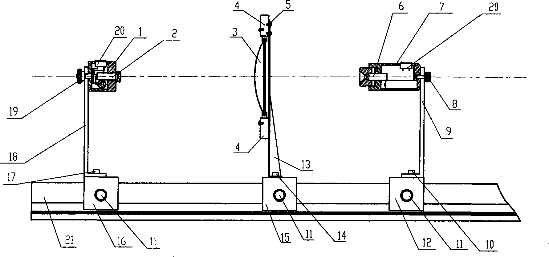 Lens laser focus-measuring device