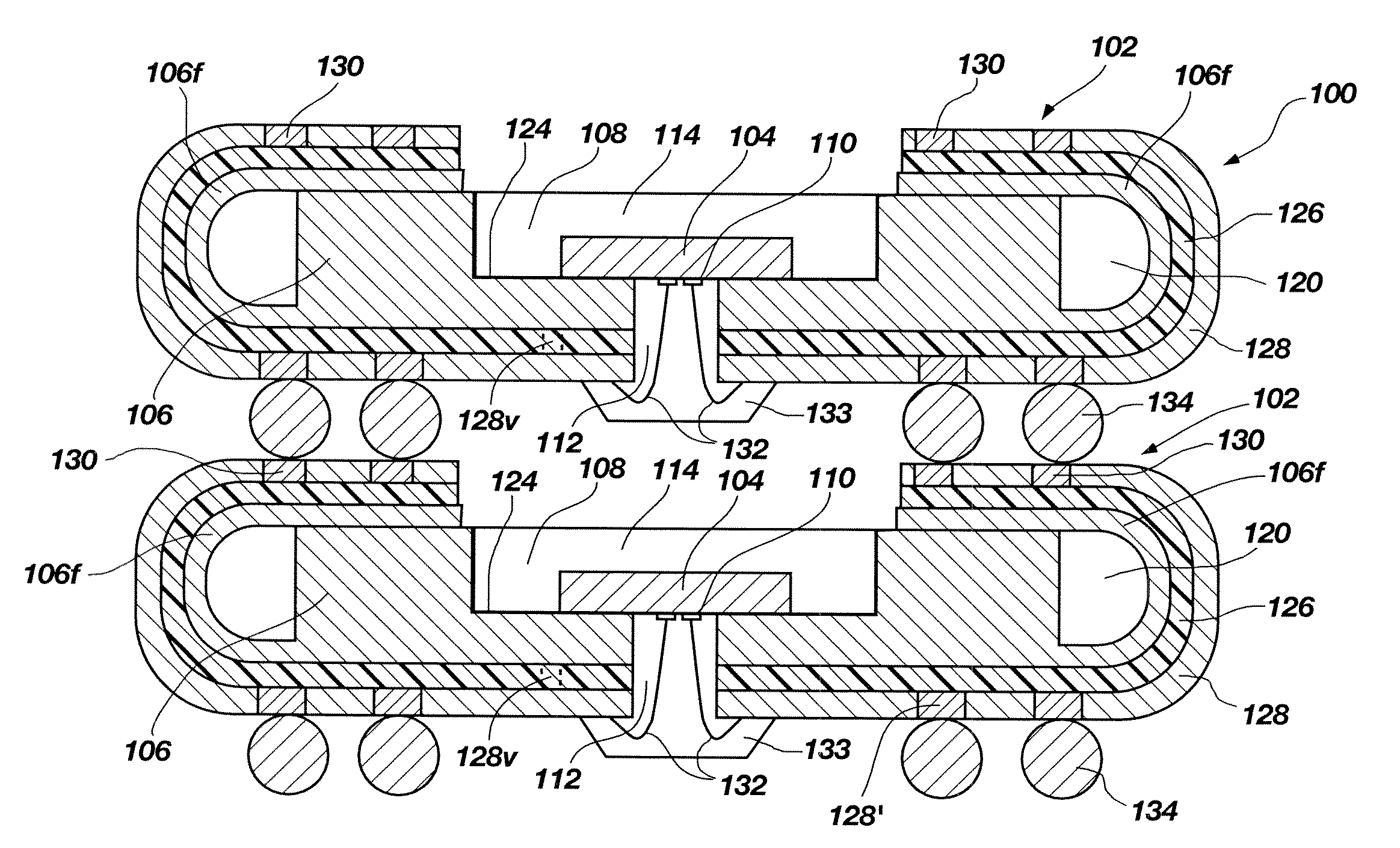 Metal core foldover package structures