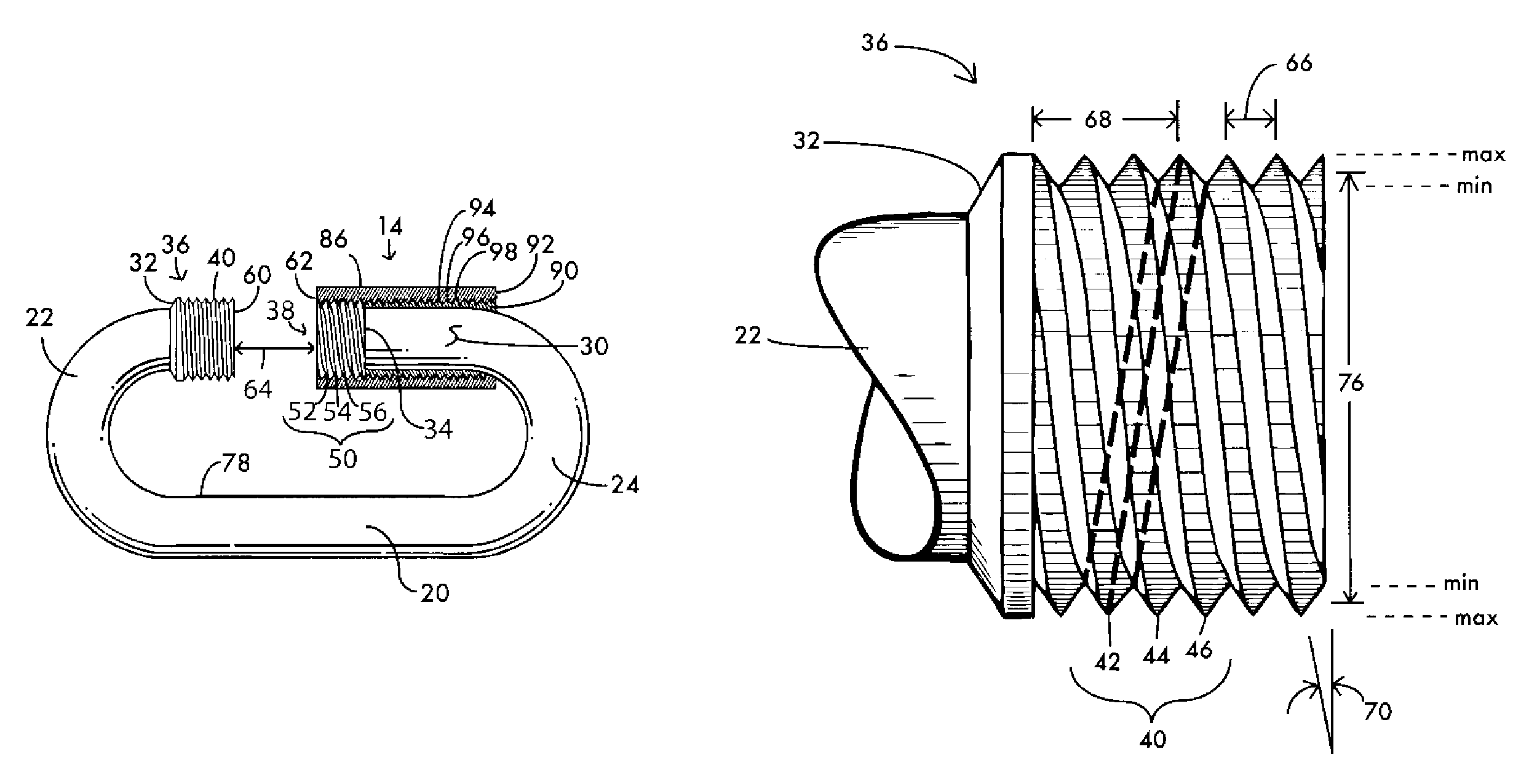 Quick connect coupling link