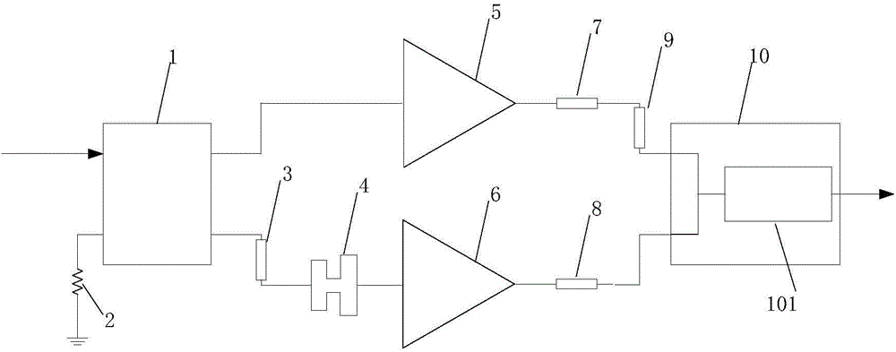 Broadband input matching based improved doherty power amplifier