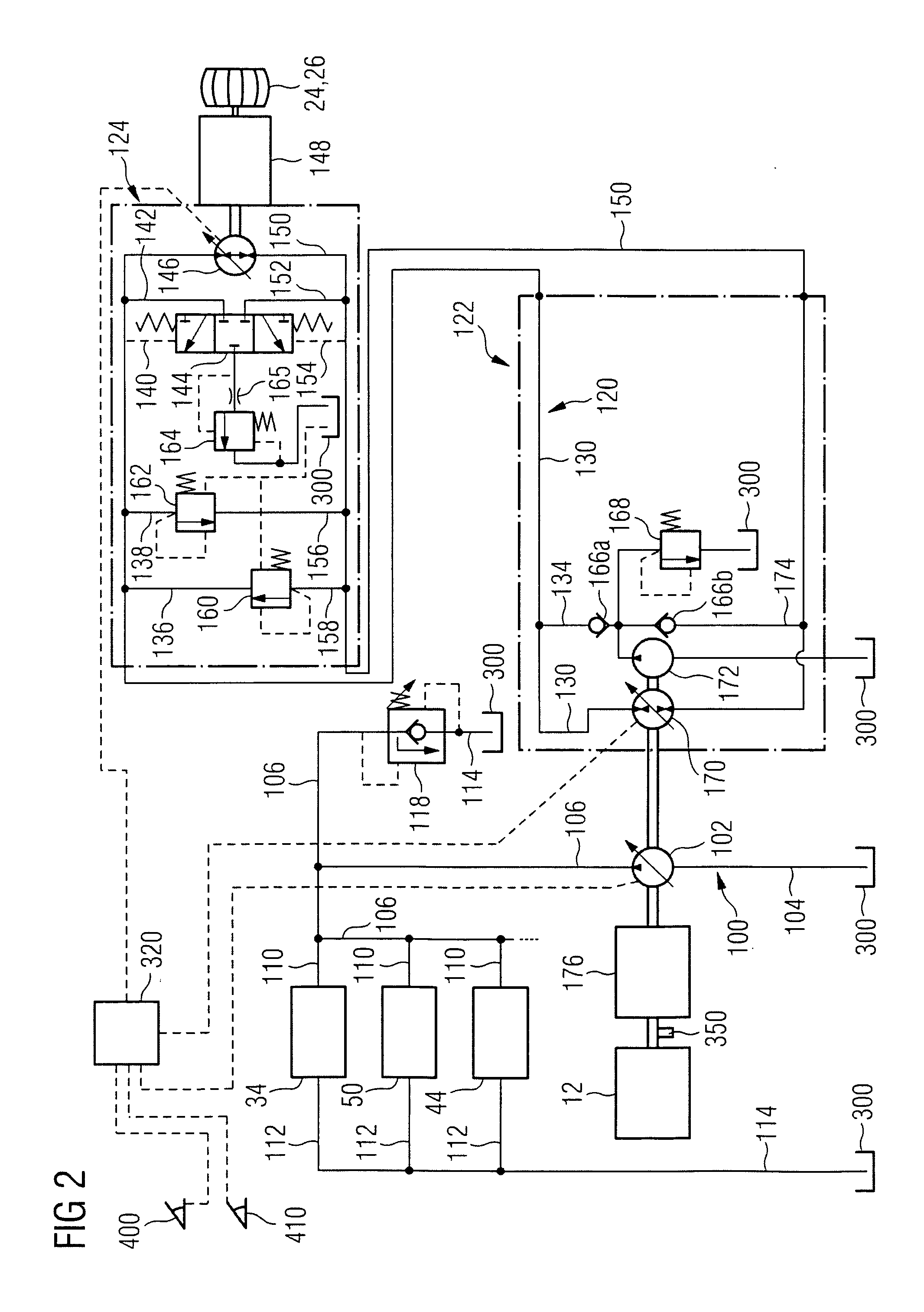 Closed loop drive circuit with external brake assist