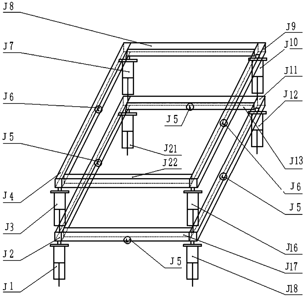 Double-layer automatically adjustable suspension suitable for hilly mountainous areas