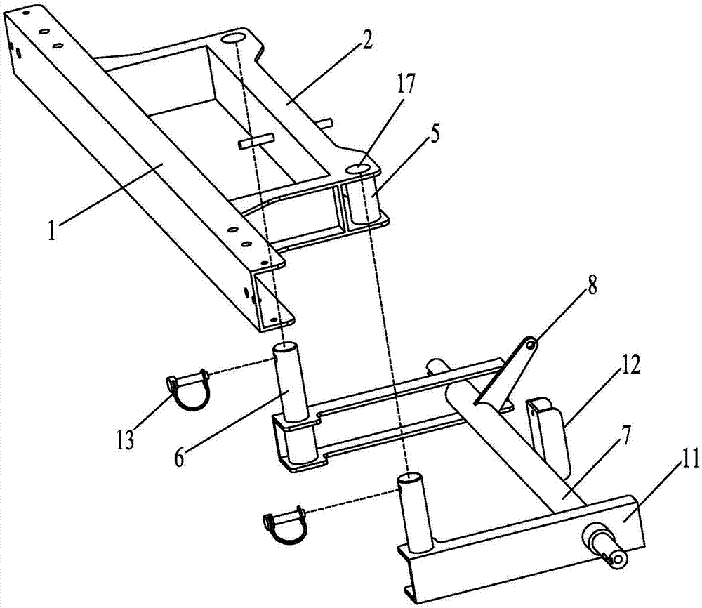 Front side brush device of sweeper