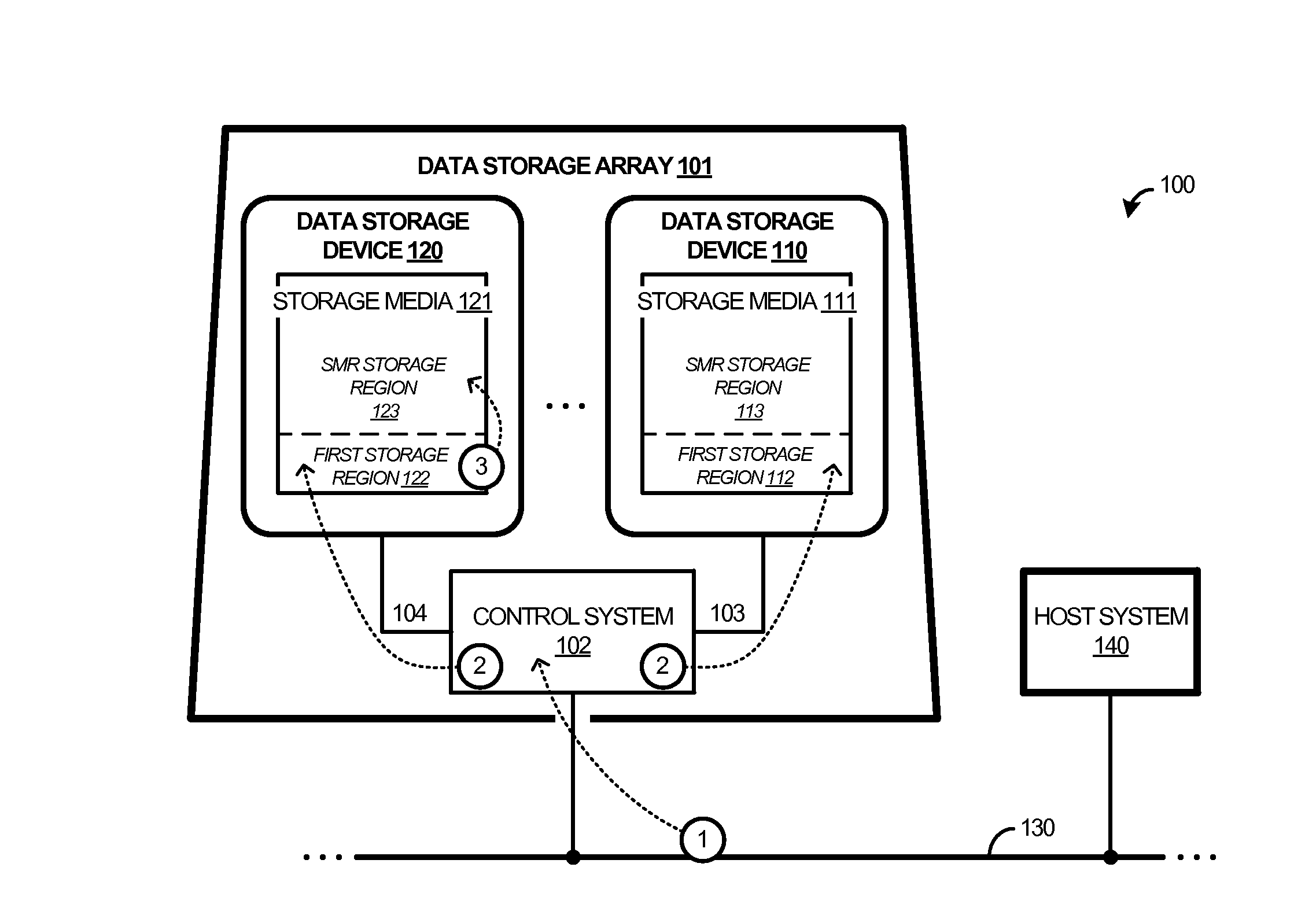 Enhanced array caching for data storage drive assemblies