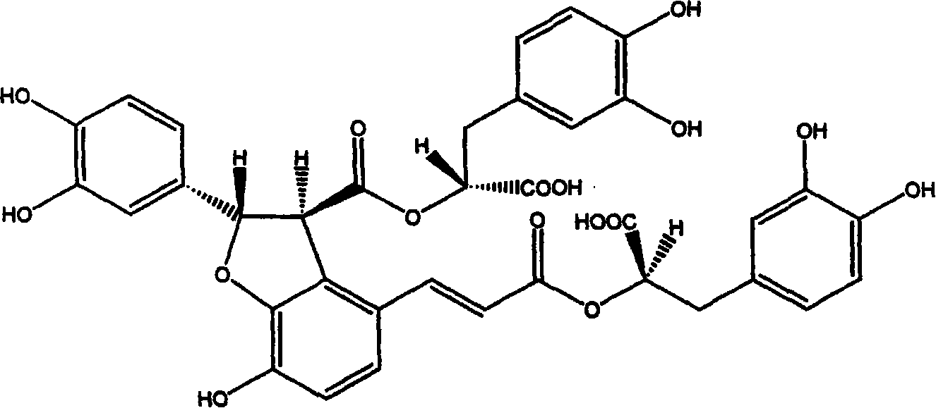 High-purity salvianolic acid B and preparation method and application thereof