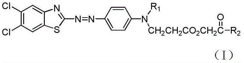 Bright red disperse dye with high washing fastness and sublimation fastness and preparation method of bright red disperse dye