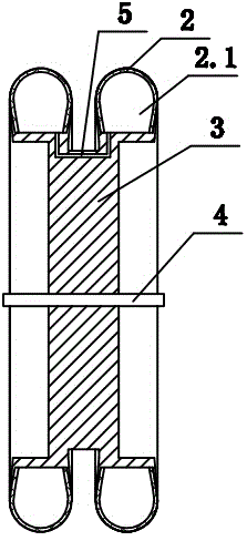 Tyre structure convenient for turning and self-balanced bicycle