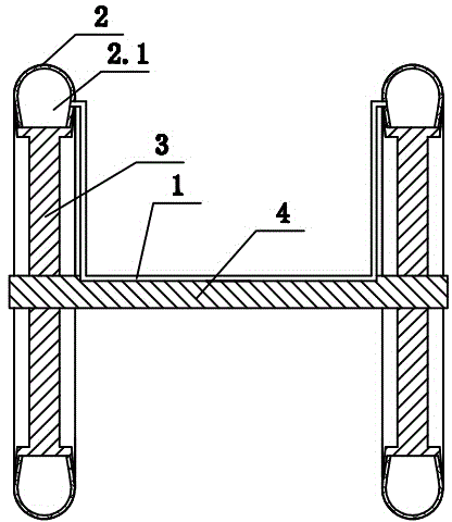 Tyre structure convenient for turning and self-balanced bicycle