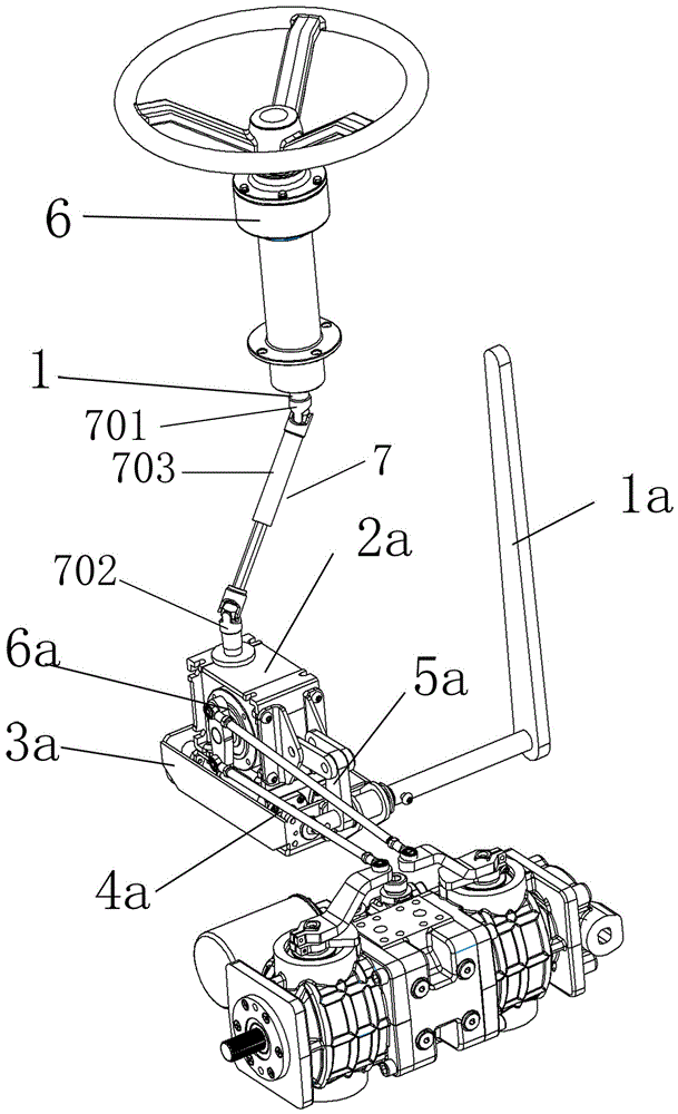 Steering hydraulic device for harvester