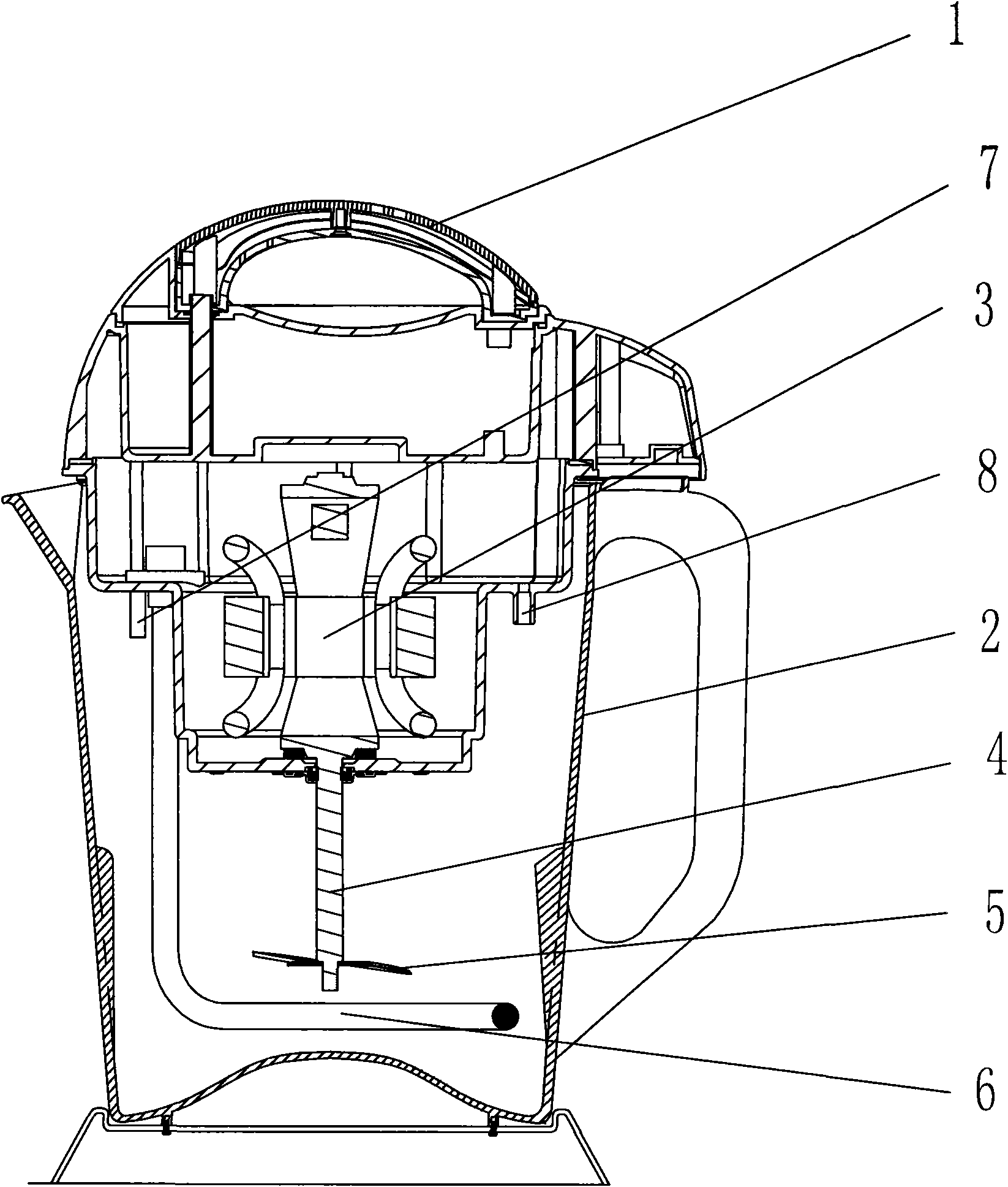 Soybean milk maker with large milk capacity range and control method thereof