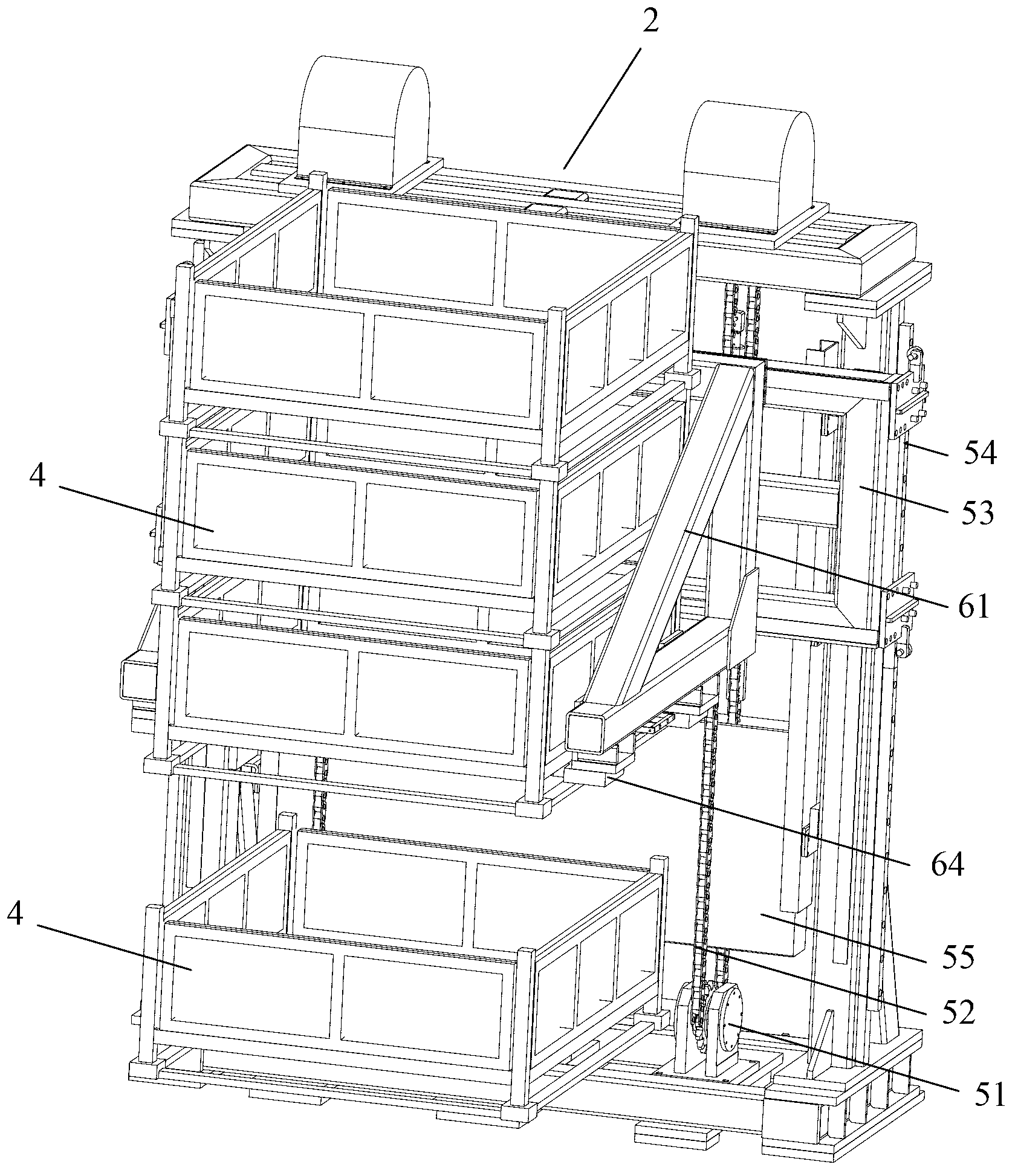 Automatic workpiece basketing and transmitting system