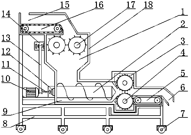 Sawdust smashing machine