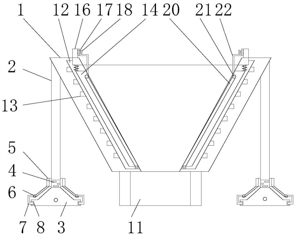 A hopper for stainless steel processing and production