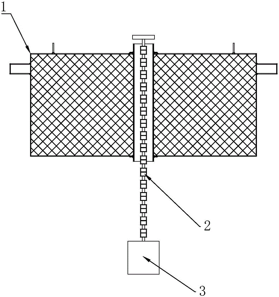 Implement method for laying windproof water drums for grab dredgers