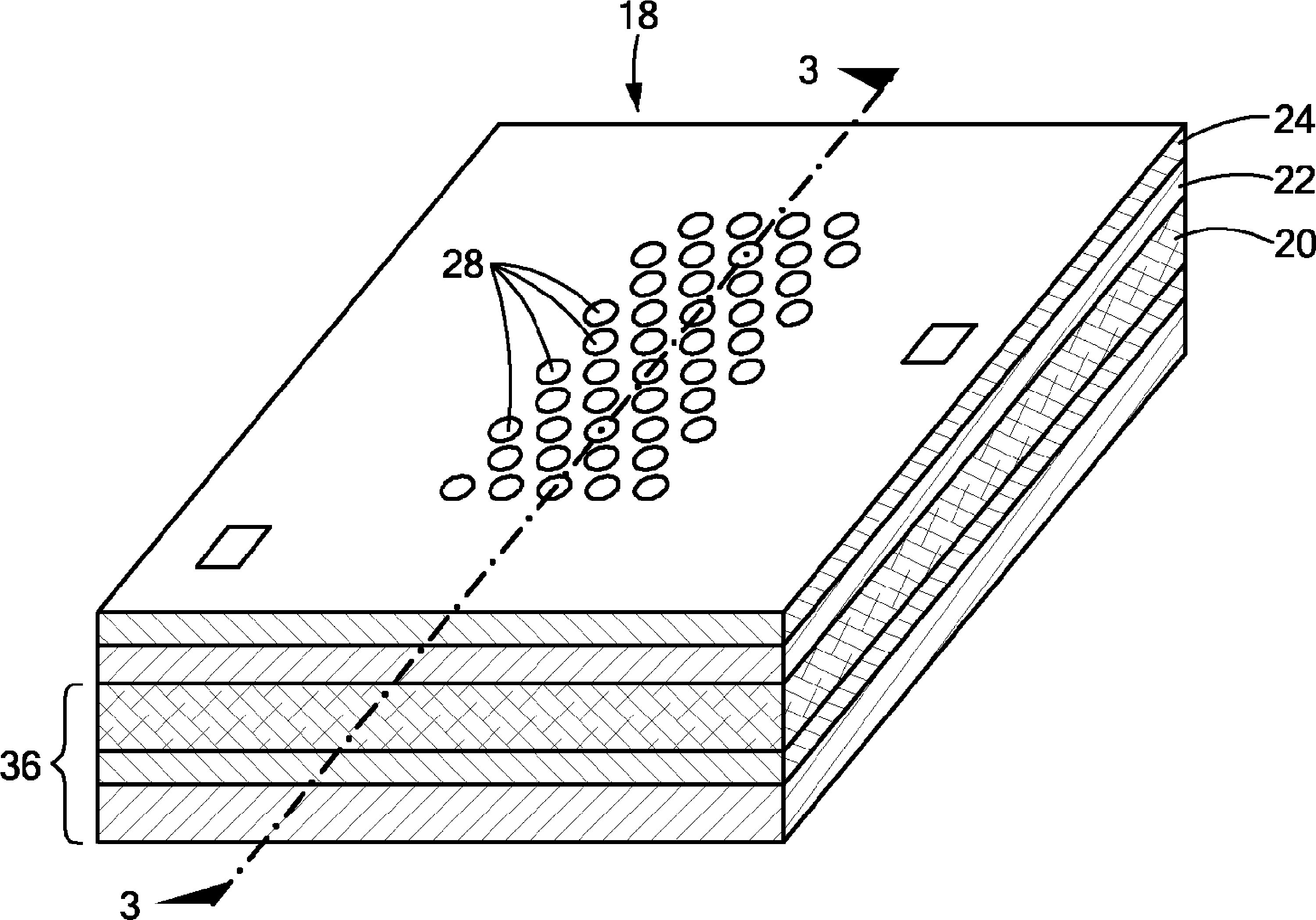 Method for etching material longitudinally spaced from etch mask