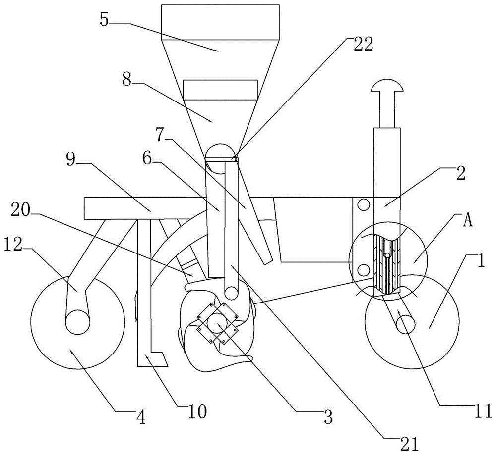 Fertilizing mechanism for radix bupleuri