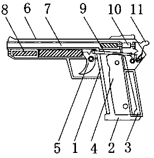 Police pistol with intelligent face recognition function