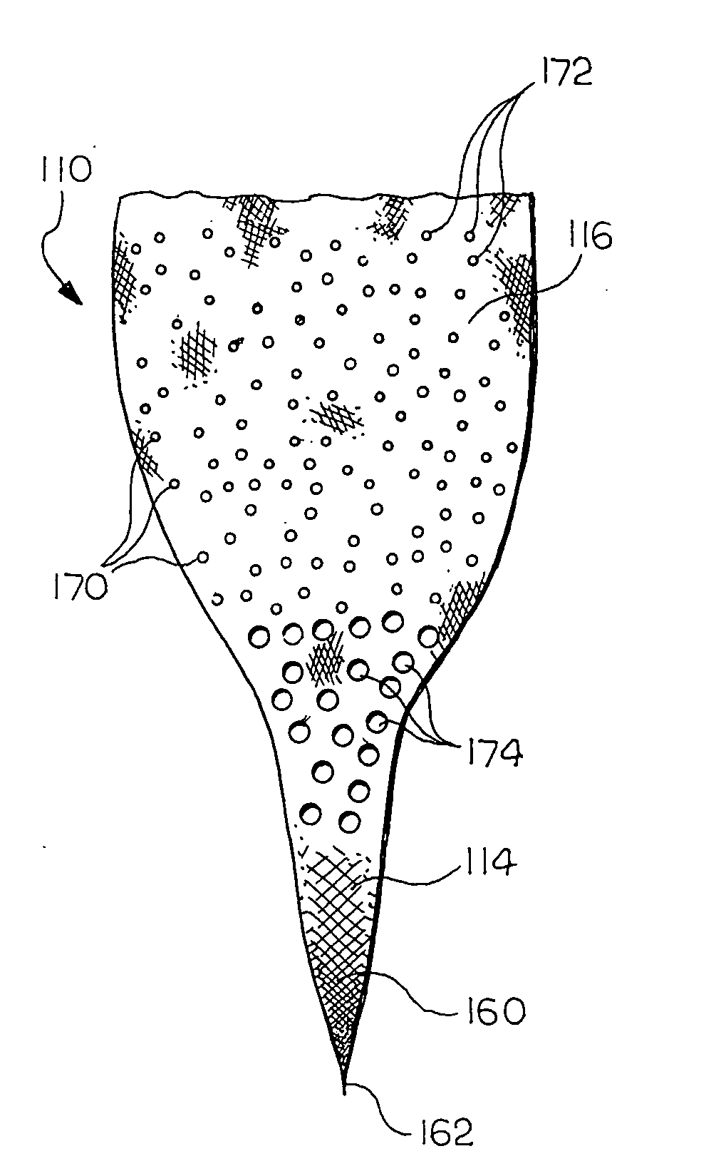 Prosthetic valve with pores