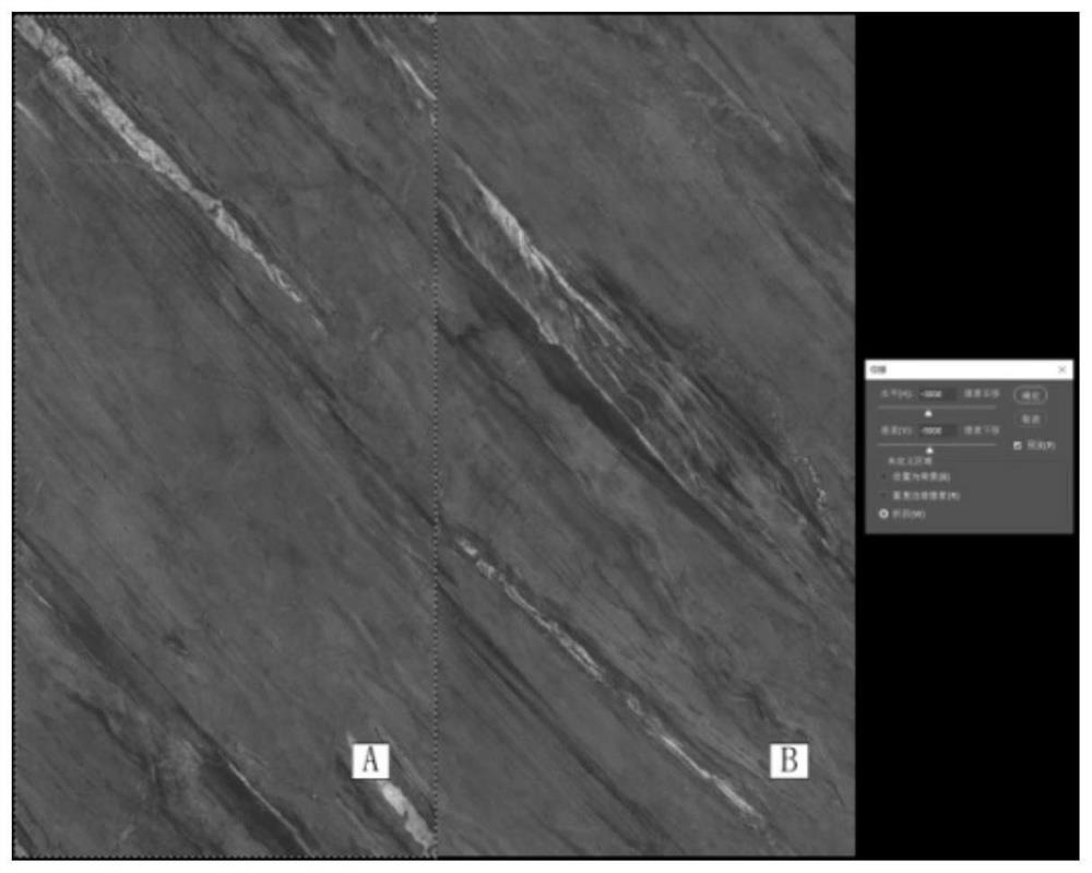 Infinite continuous pattern image processing method for ceramic tile production